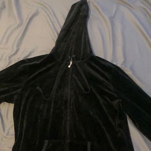 New York and Company medium Balor velvet black truck suit top only